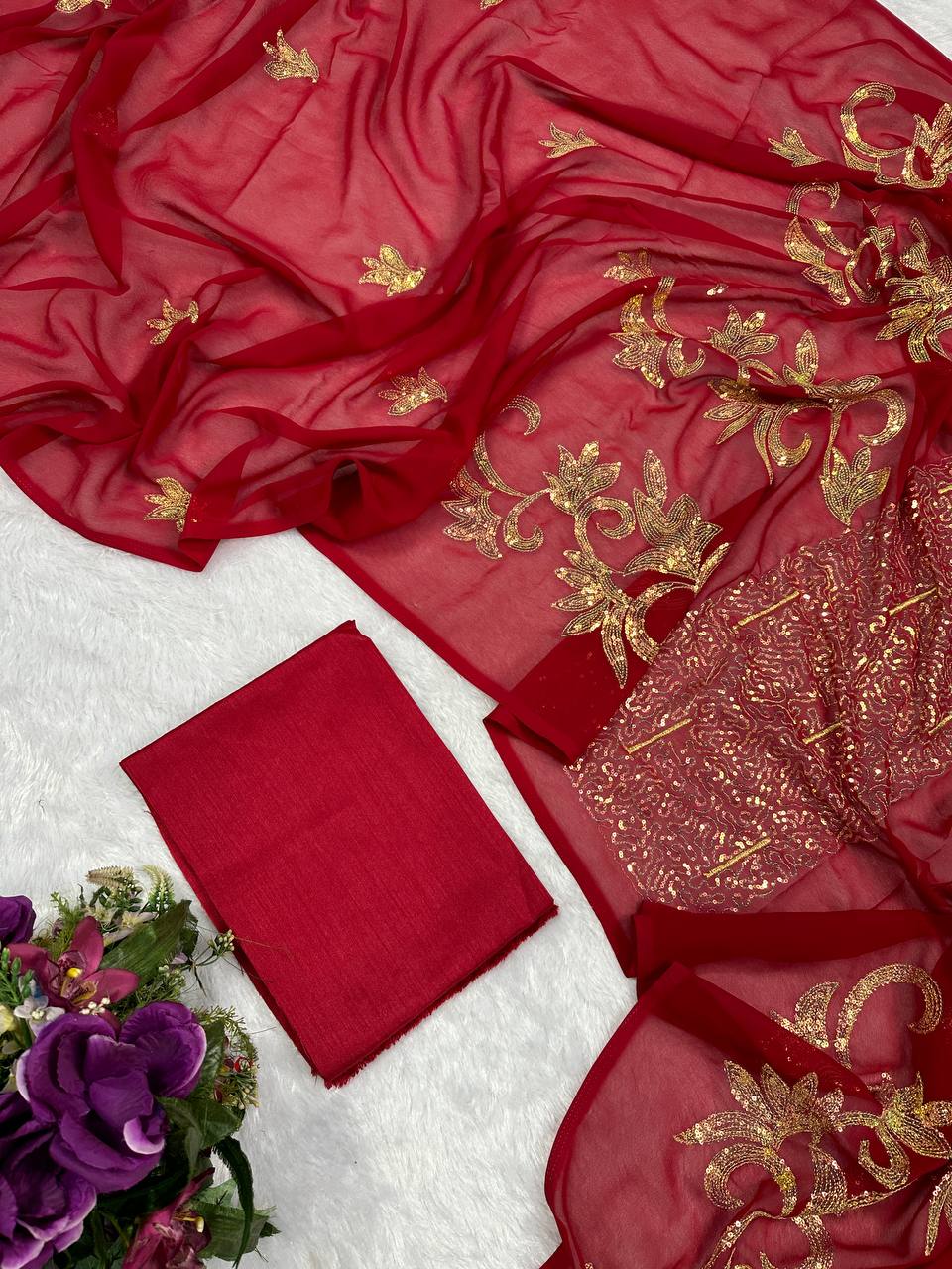 Party Wear Georgette Saree
